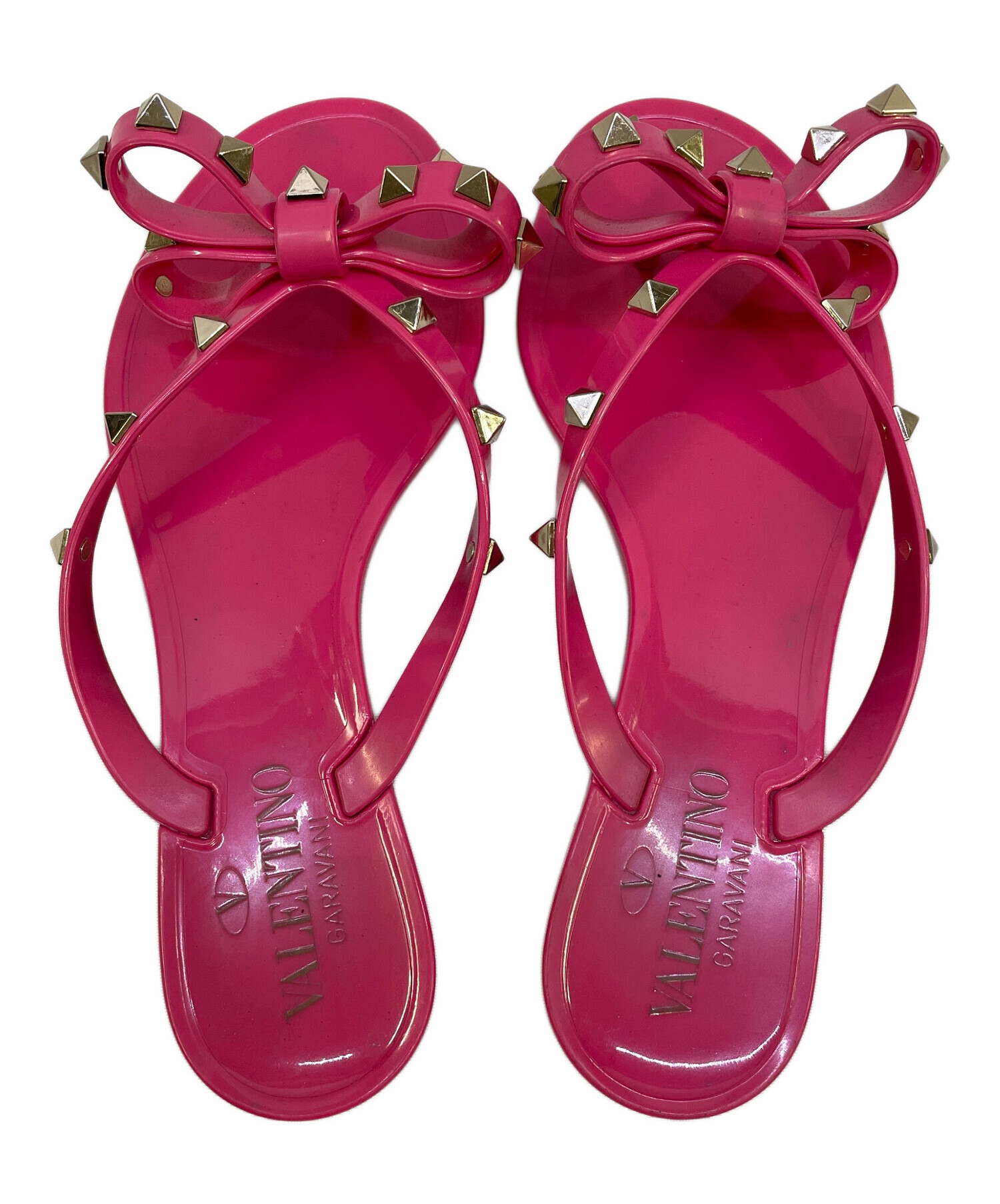 中古・古着通販】VALENTINO (ヴァレンティノ) スタッズリボンサンダル