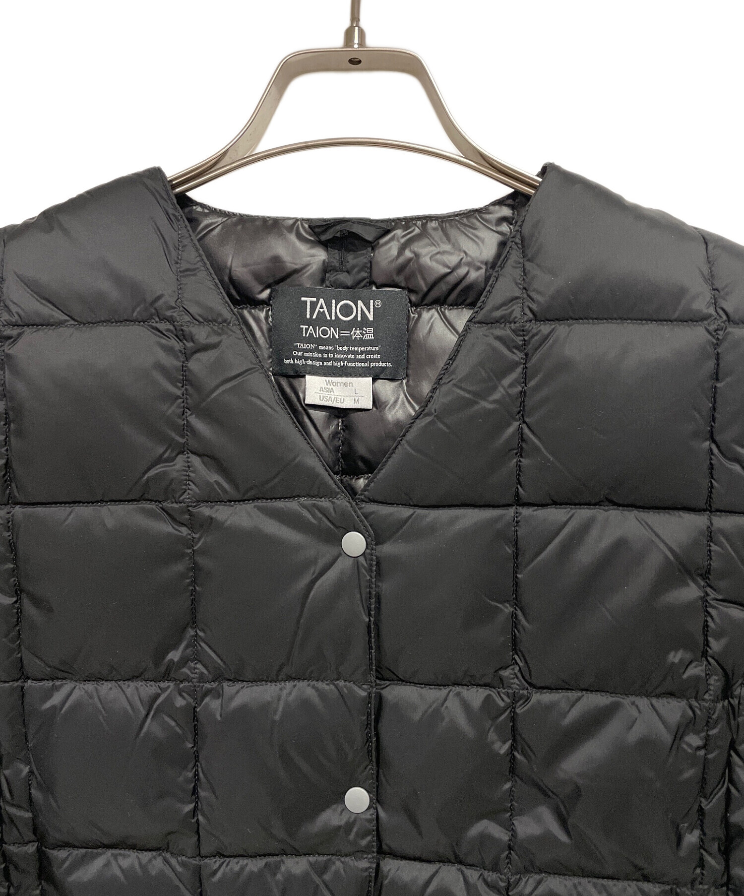 中古・古着通販】TAION (タイオン) ベーシック Vネックボタン ロング