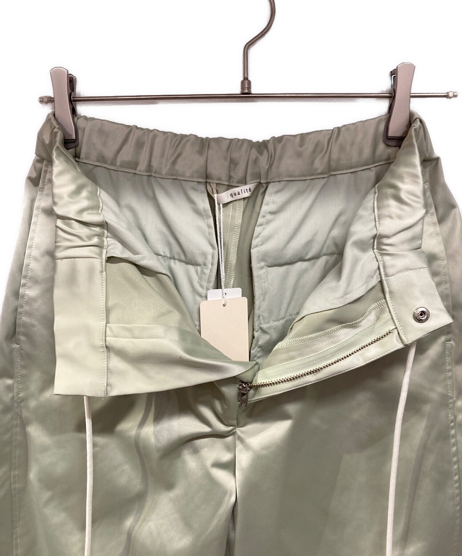 中古・古着通販】qualite (カリテ) ワイドパンツ グリーン サイズ:38 