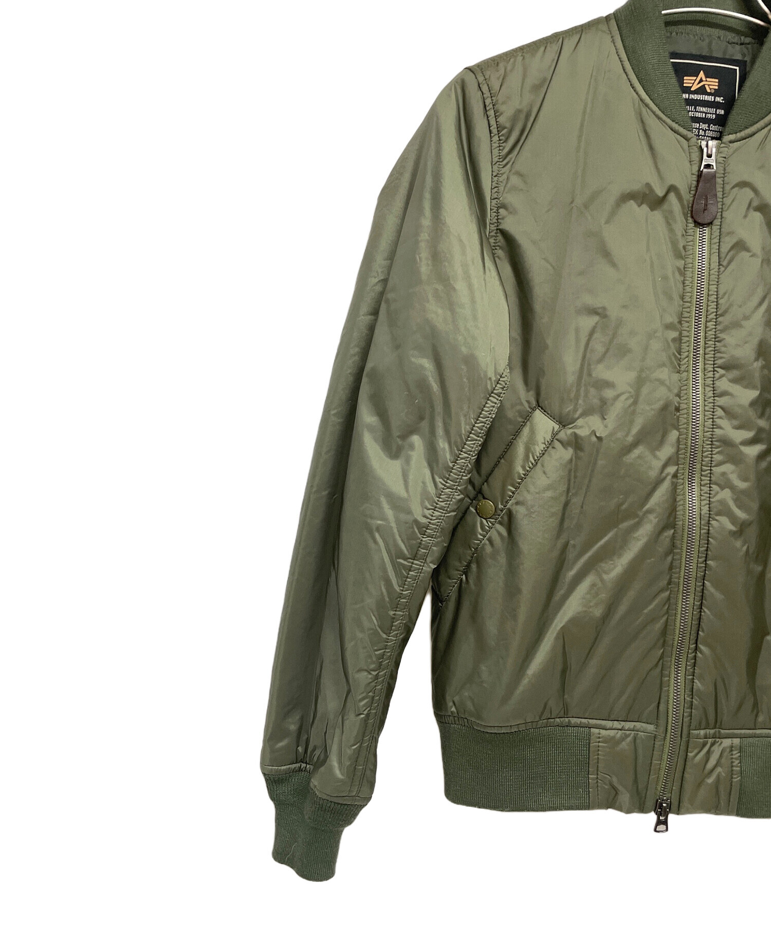 中古・古着通販】ALPHA (アルファ) MA-1ジャケット カーキ サイズ:m