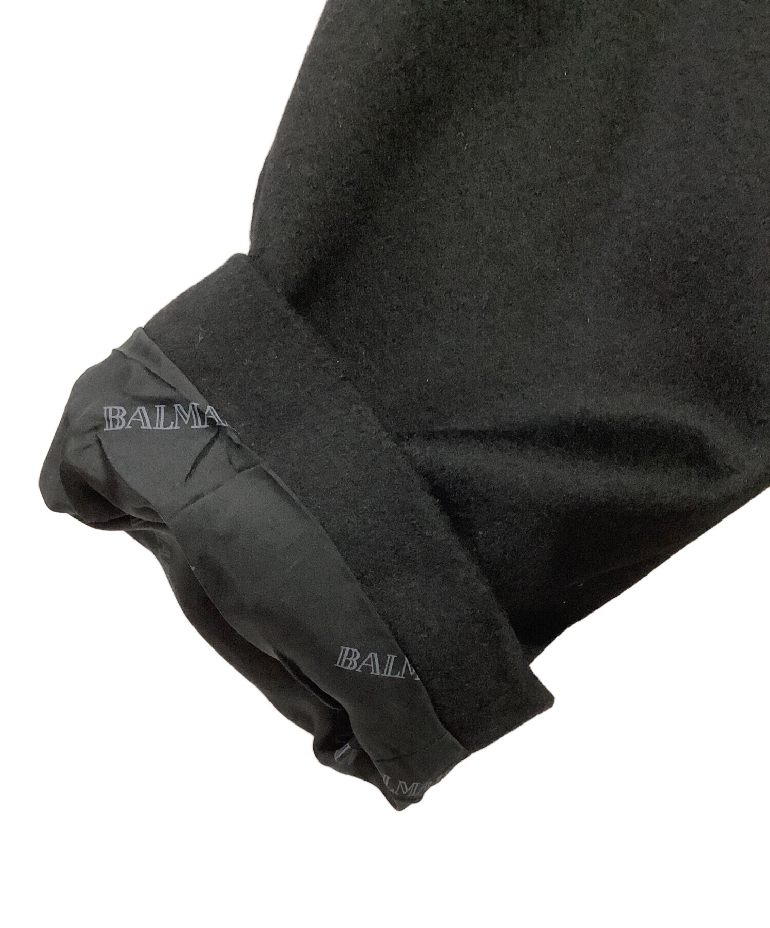 中古・古着通販】BALMAIN (バルマン) カシミヤコート ブラック サイズ