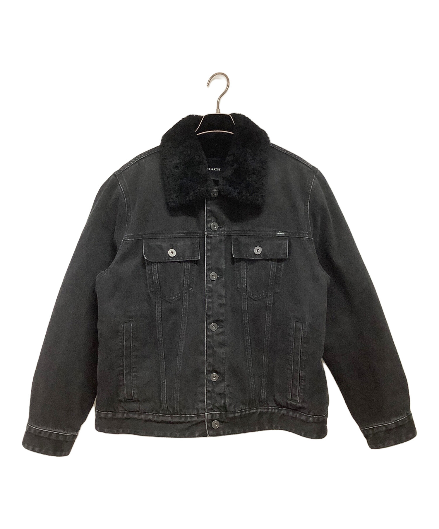 中古・古着通販】COACH (コーチ) デニムジャケット ブラック サイズ:L