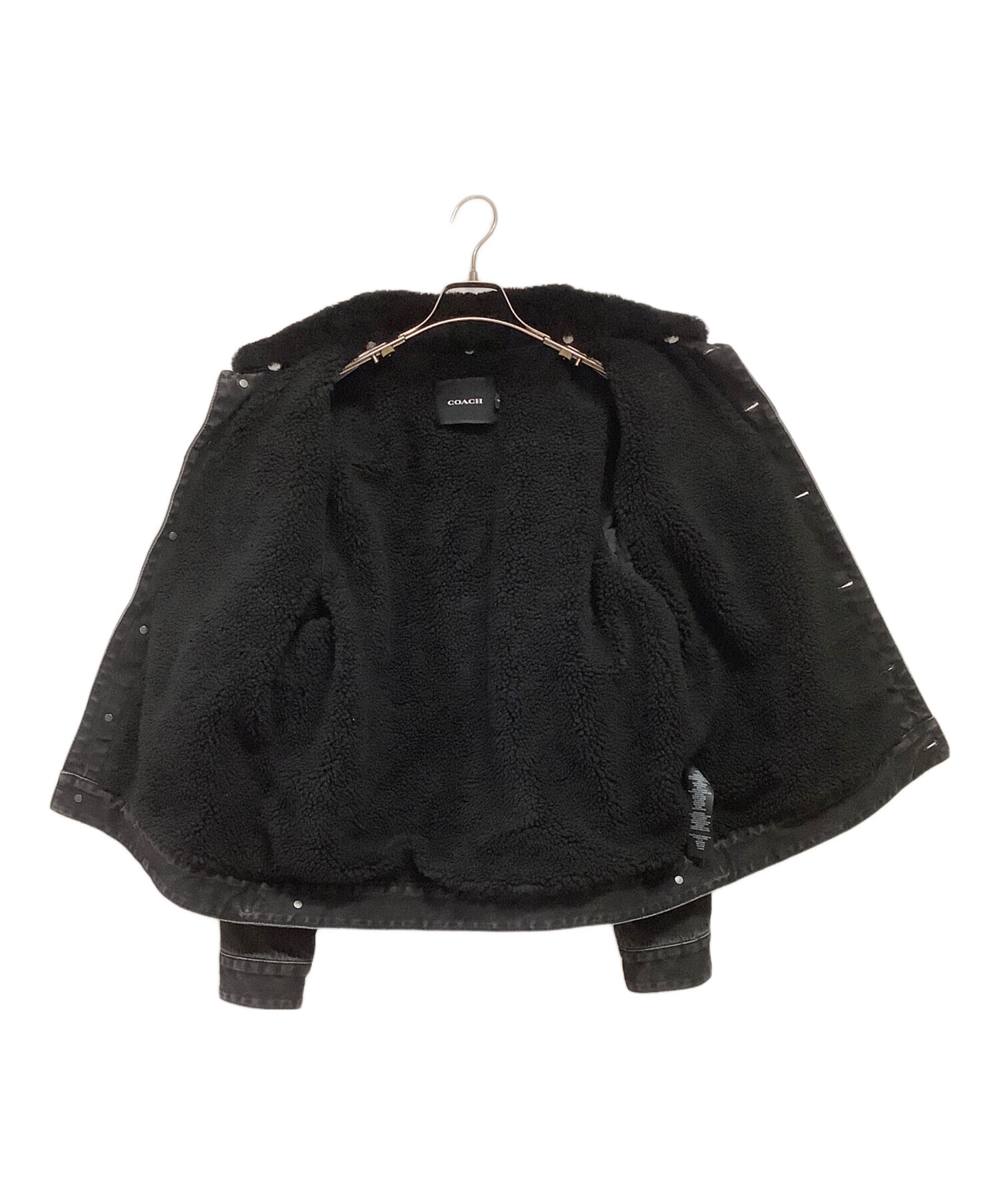 中古・古着通販】COACH (コーチ) デニムジャケット ブラック サイズ:L