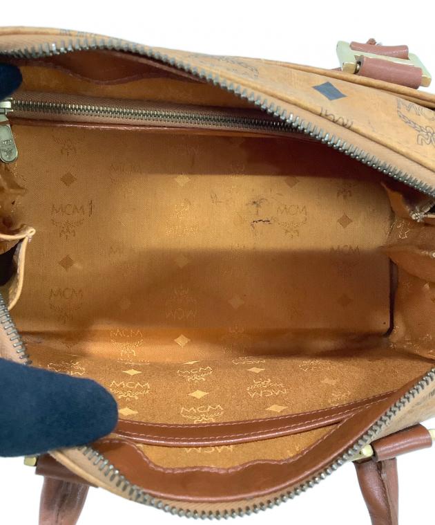 MCMのブラウンレザーハンドバッグ 中古・古着通販】MCM (エムシーエム) ハンドバッグ ブラウン｜ブランド