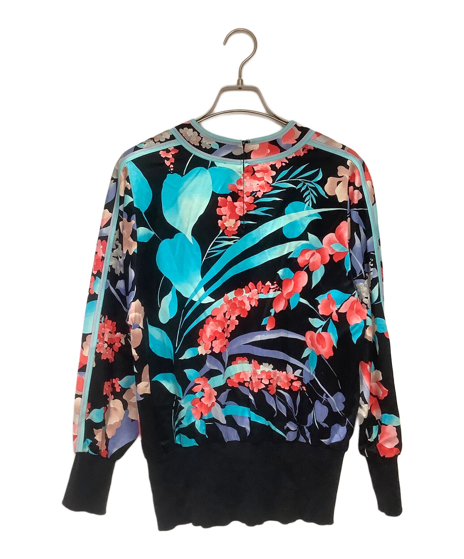 中古・古着通販】LEONARD (レオナール) 花柄長袖カットソー ブラック