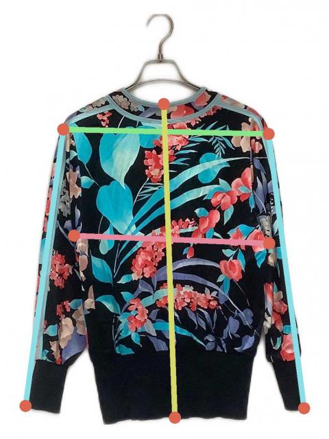 中古・古着通販】LEONARD (レオナール) 花柄長袖カットソー ブラック