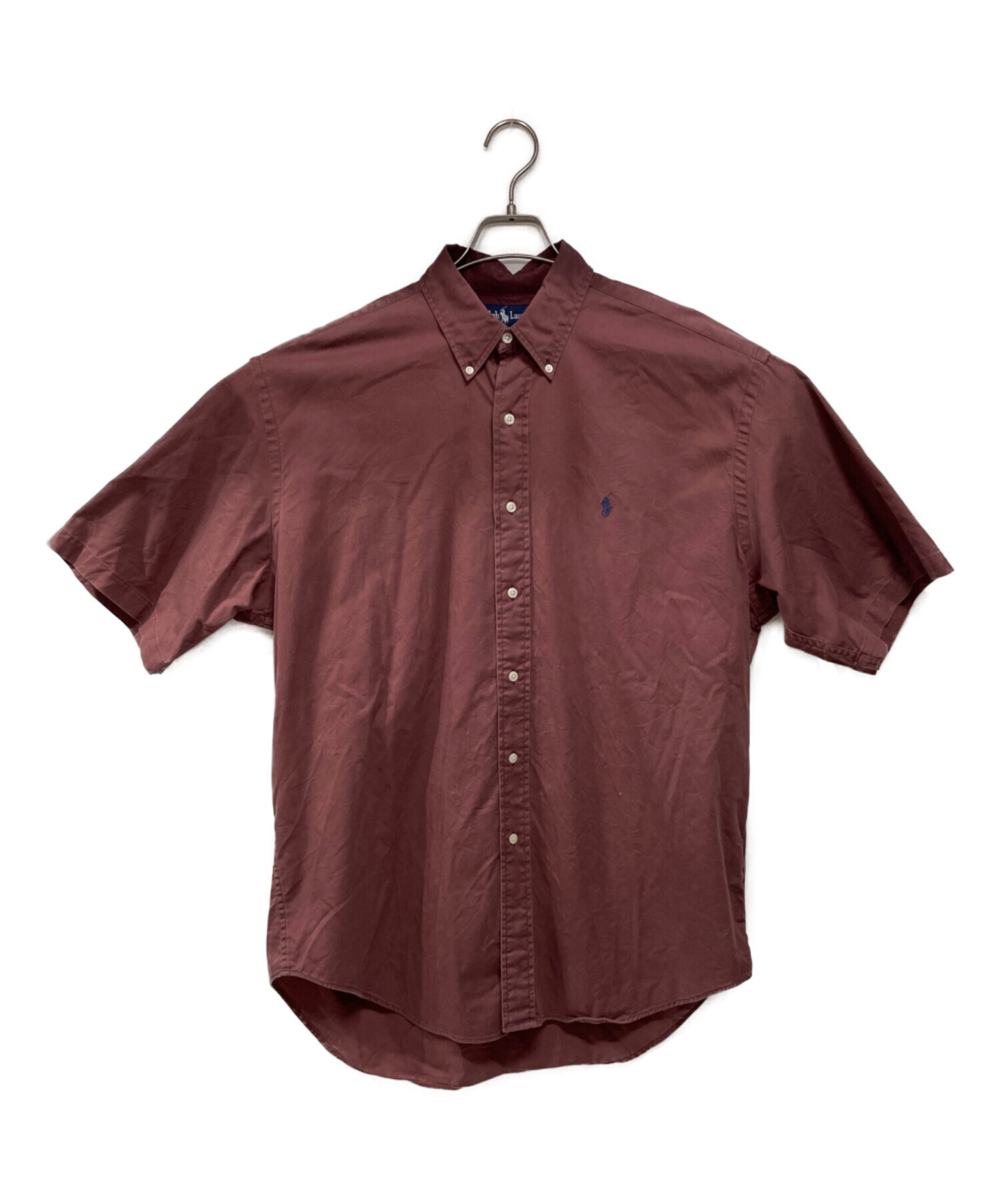 ラルフローレン リネン シャツ 半袖 XL 短丈 ブラウン 中古・古着通販】RALPH LAUREN (ラルフローレン) 半袖シャツ ブラウン