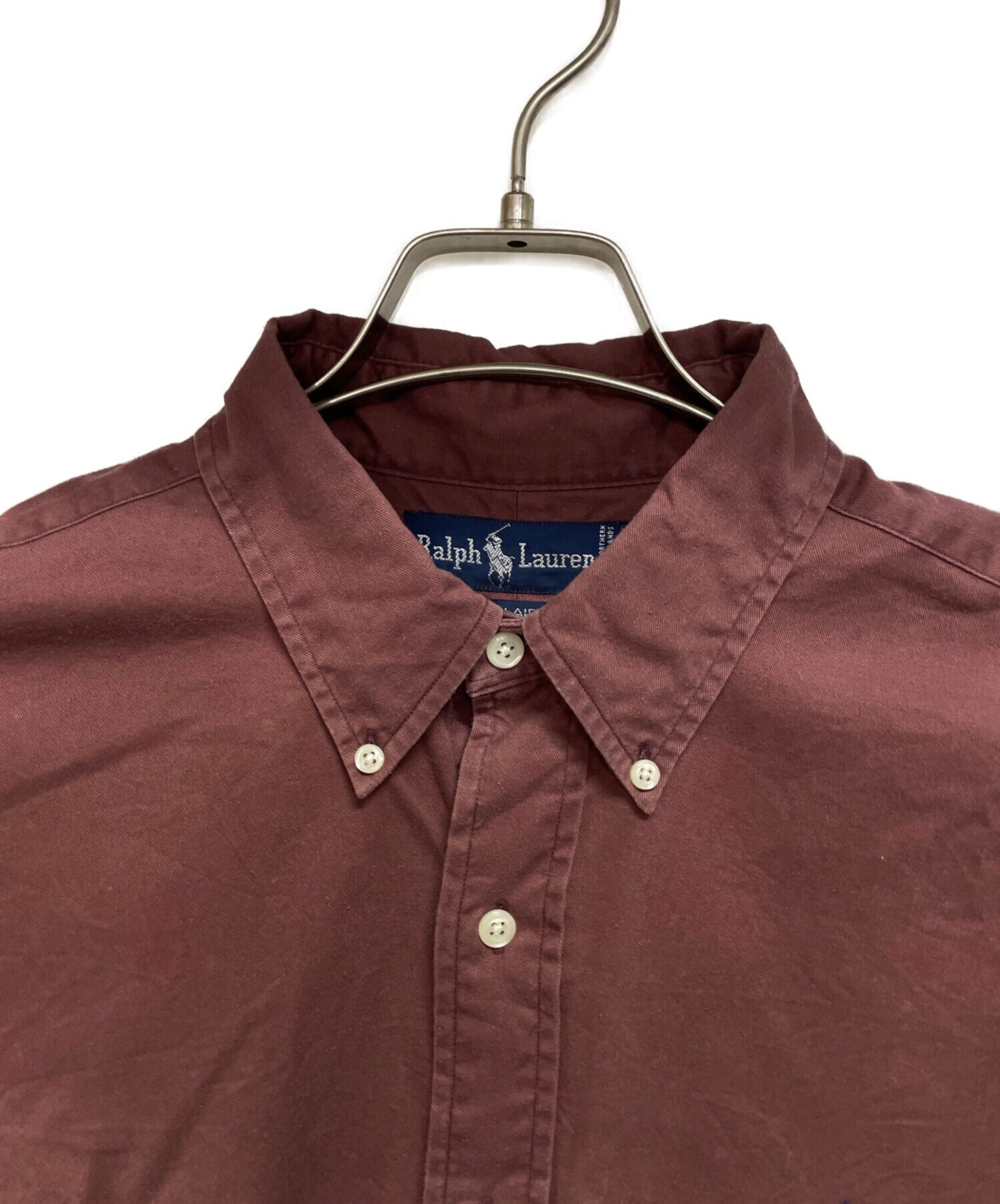 ラルフローレン リネン シャツ 半袖 XL 短丈 ブラウン 中古・古着通販】RALPH LAUREN (ラルフローレン) 半袖シャツ ブラウン