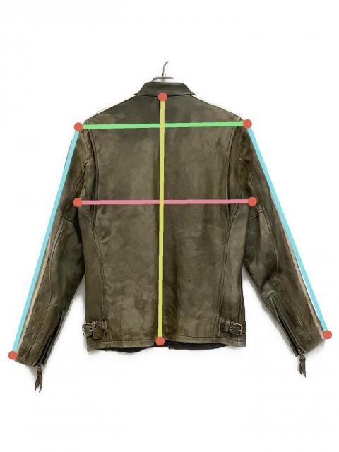 中古・古着通販】Schott (ショット) ライダースジャケット オリーブ