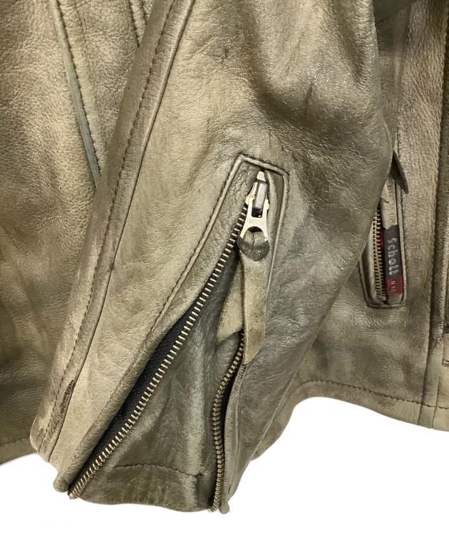 中古・古着通販】Schott (ショット) ライダースジャケット オリーブ