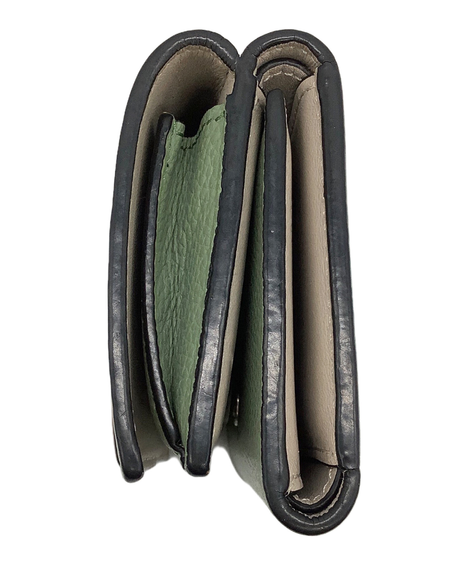中古・古着通販】LOEWE (ロエベ) 3つ折り財布 グリーン｜ブランド
