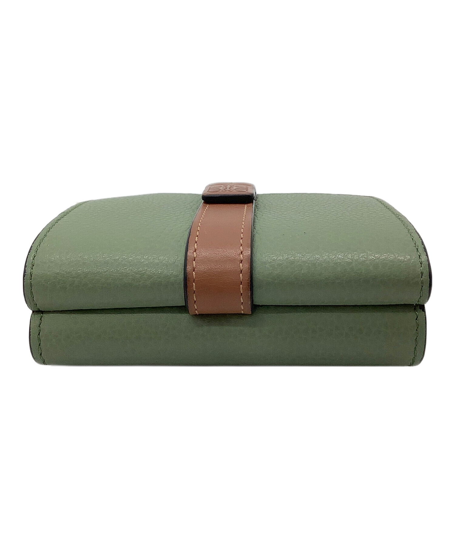 中古・古着通販】LOEWE (ロエベ) 3つ折り財布 グリーン｜ブランド