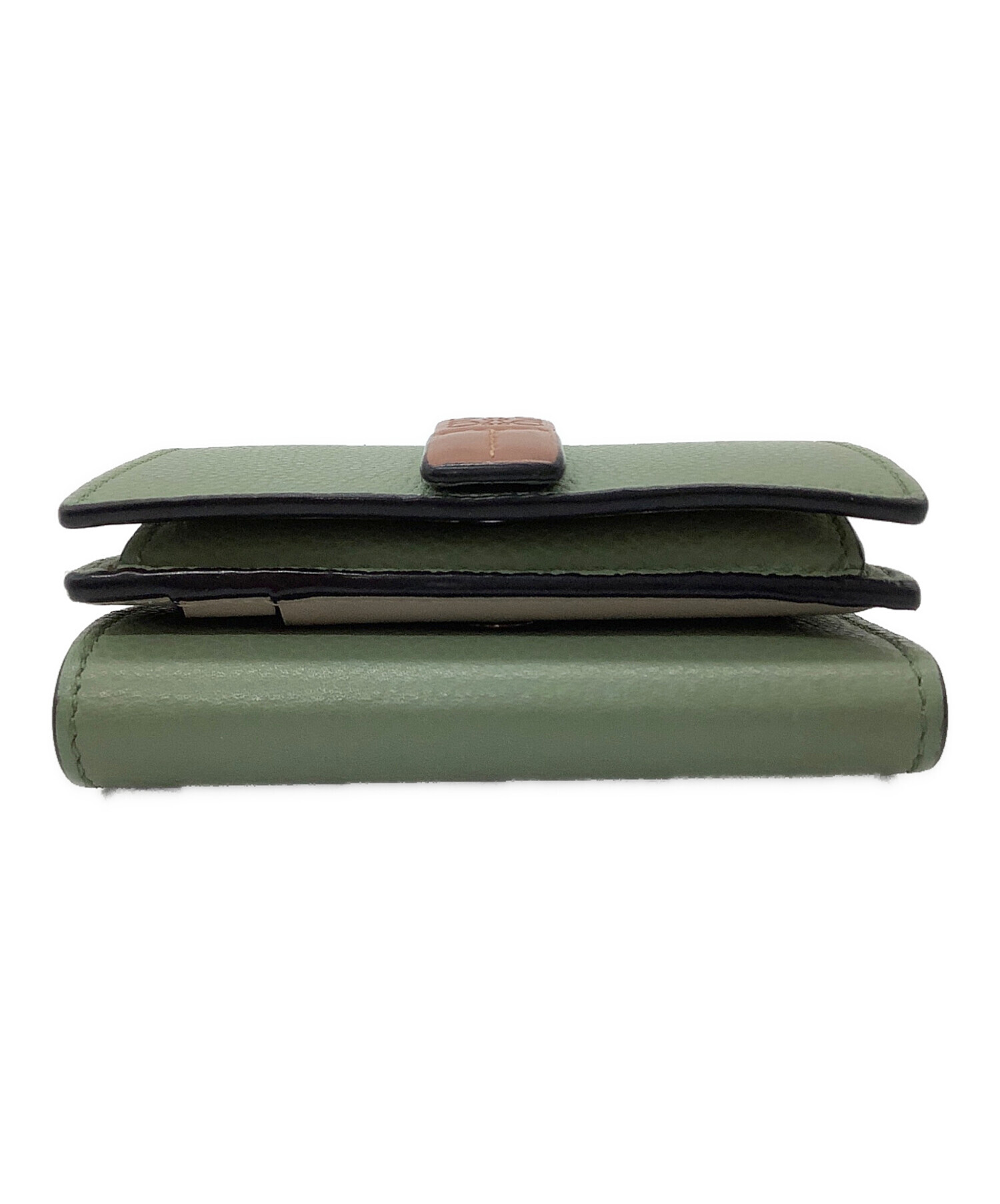 中古・古着通販】LOEWE (ロエベ) 3つ折り財布 グリーン｜ブランド