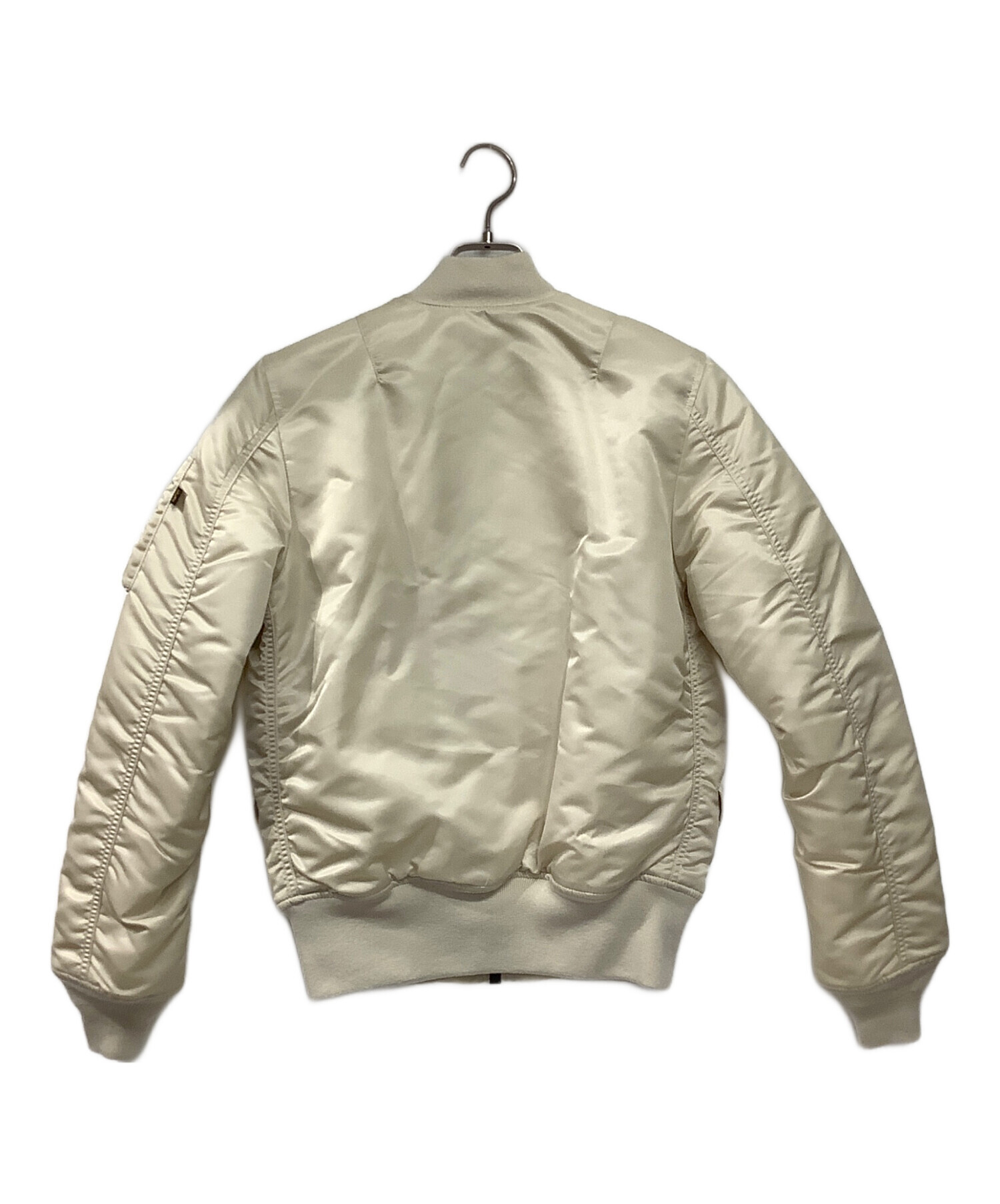 中古・古着通販】ALPHA (アルファ) MA-1ジャケット ホワイト サイズ:S