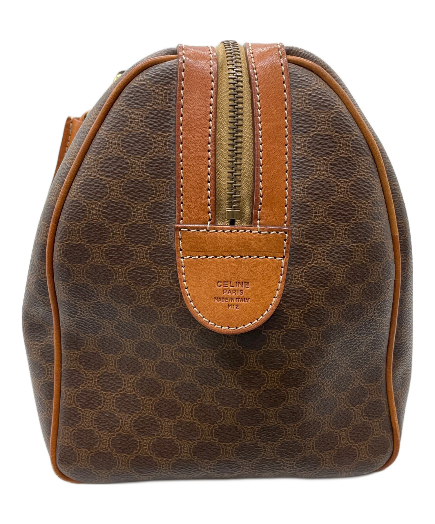 中古・古着通販】CELINE (セリーヌ) マカダム ボストンバッグ ブラウン