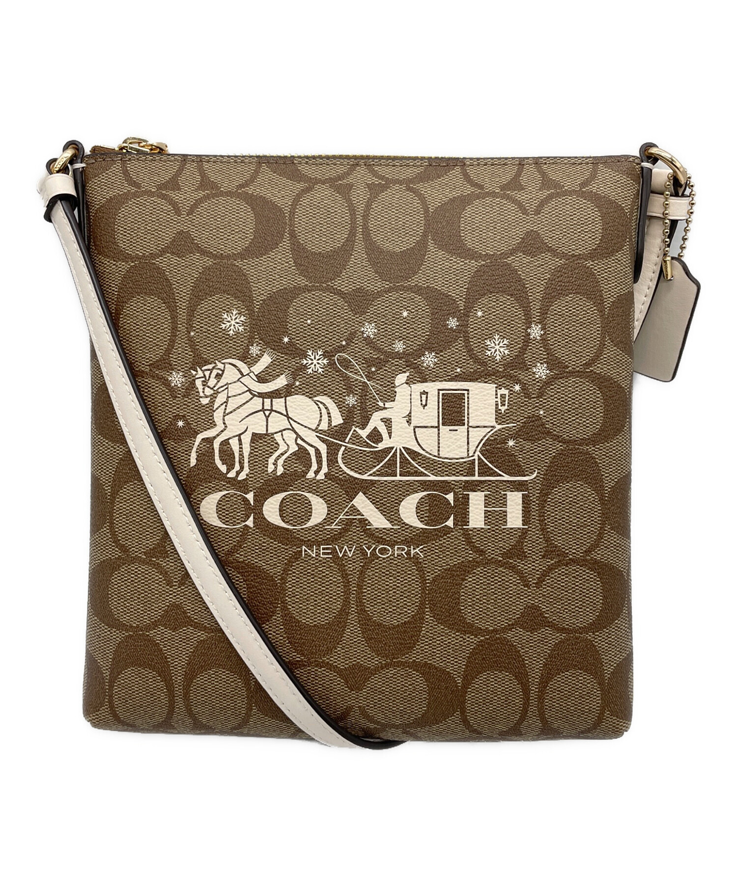 【ジャンク】COACH ショルダーバック 中古・古着通販】COACH (コーチ) ワンショルダーバッグ ブラウン