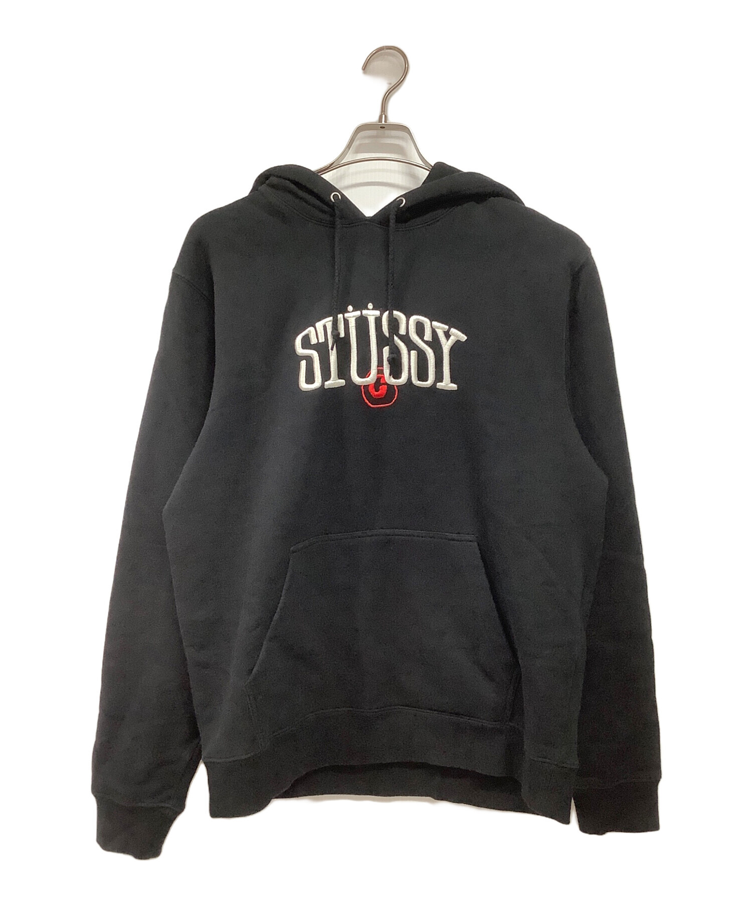 中古・古着通販】stussy (ステューシー) ロゴパーカー ブラック サイズ 