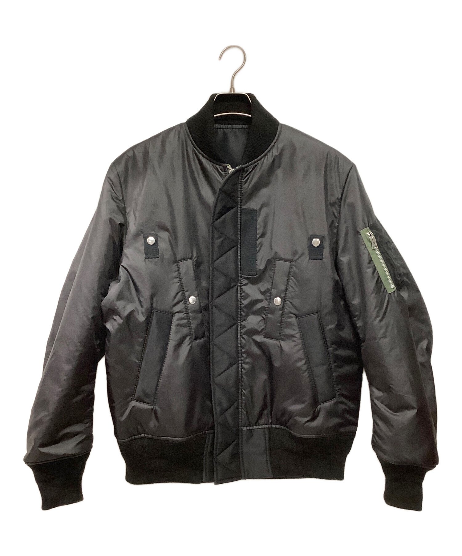 中古・古着通販】sacai (サカイ) ボンバージャケット ブラック サイズ