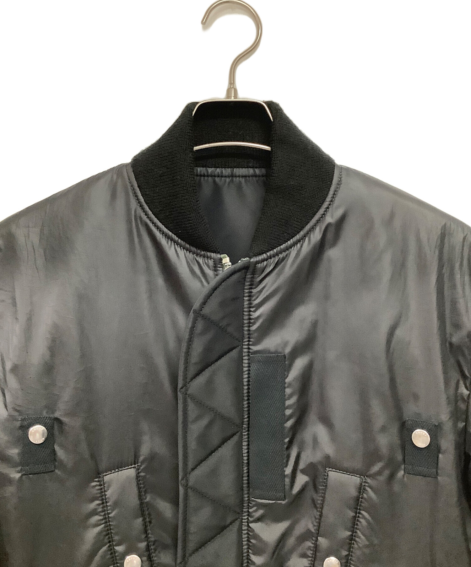 中古・古着通販】sacai (サカイ) ボンバージャケット ブラック サイズ