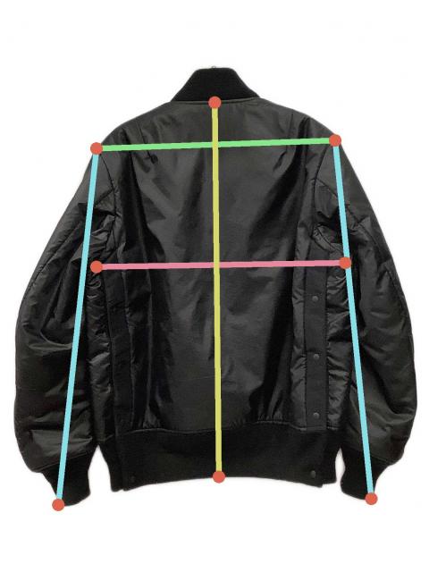 中古・古着通販】sacai (サカイ) ボンバージャケット ブラック サイズ