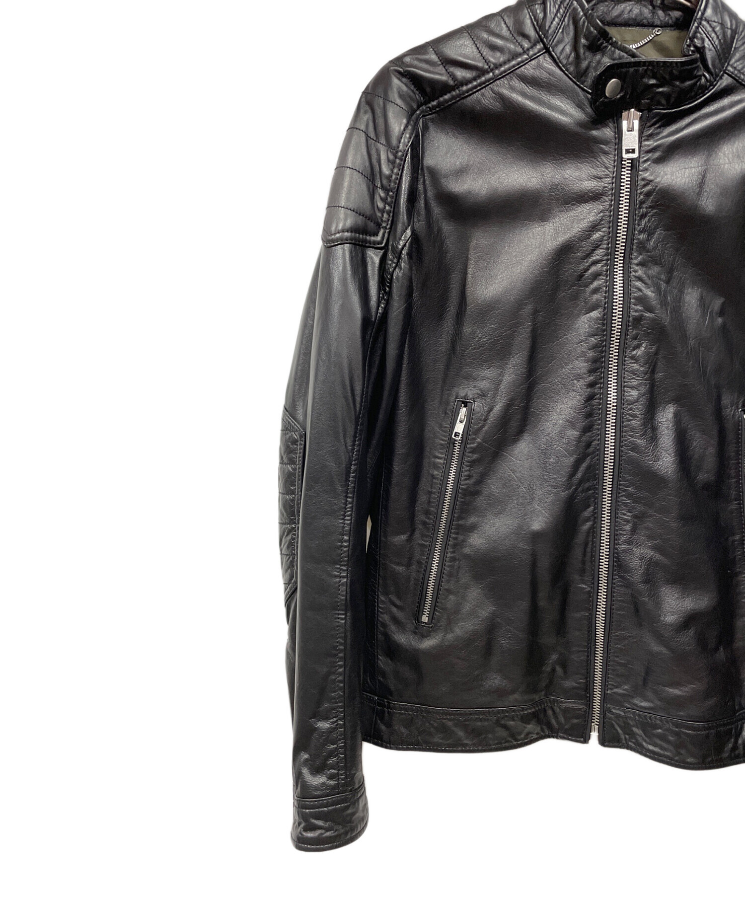 中古・古着通販】DIESEL (ディーゼル) ライダースジャケット ブラック 