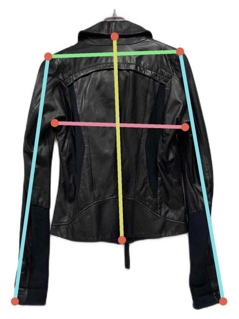 中古・古着通販】EKAM (エカム) ラムレザージャケット ブラック サイズ