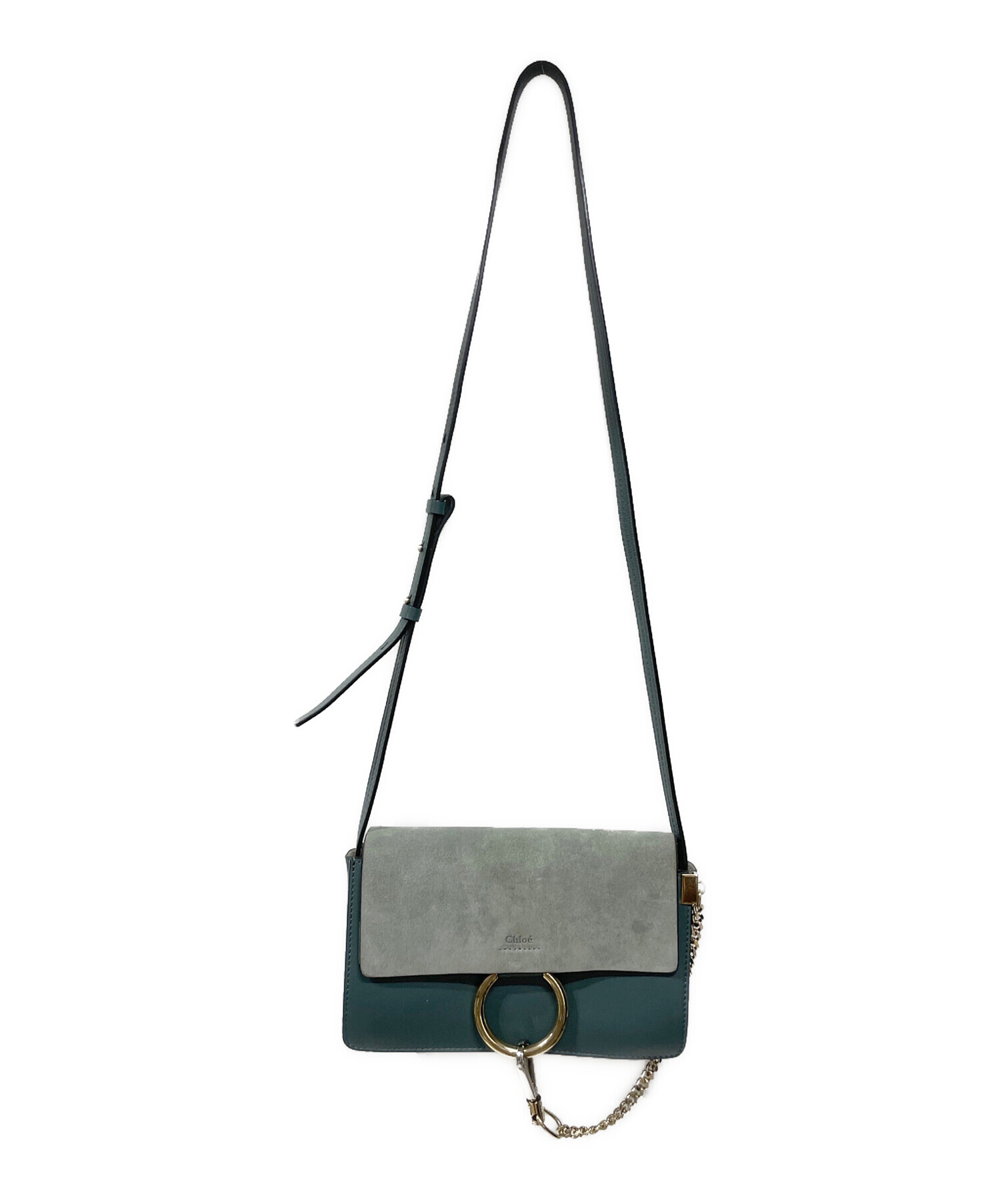 中古・古着通販】Chloe (クロエ) ショルダーバッグ ブルー×グレー 