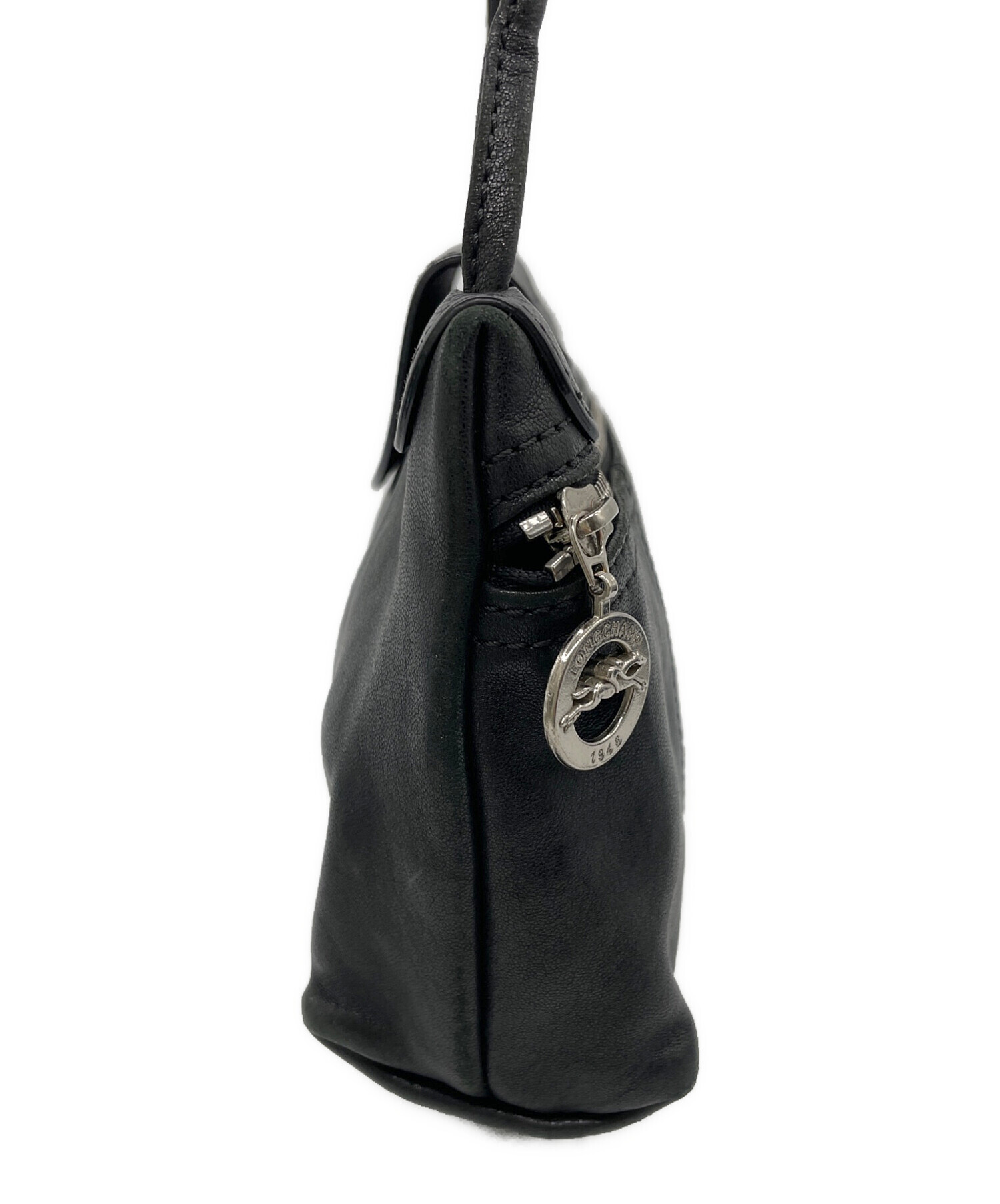 中古・古着通販】LONGCHAMP (ロンシャン) ショルダーバッグ ブラック 