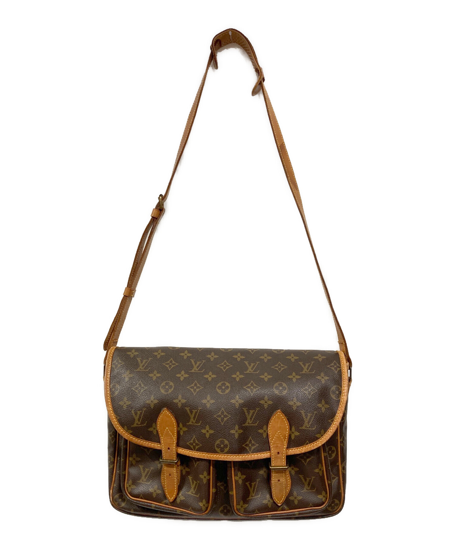 LOUIS VUITTON ルイヴィトン ジンべエールMM モノグラム M42247 ショルダーバッグ ブラウン ゴールド金具 美品 中古 4a000725 LOUIS VUITTON - LOUIS VUITTON ルイヴィトン ジンべエールMM