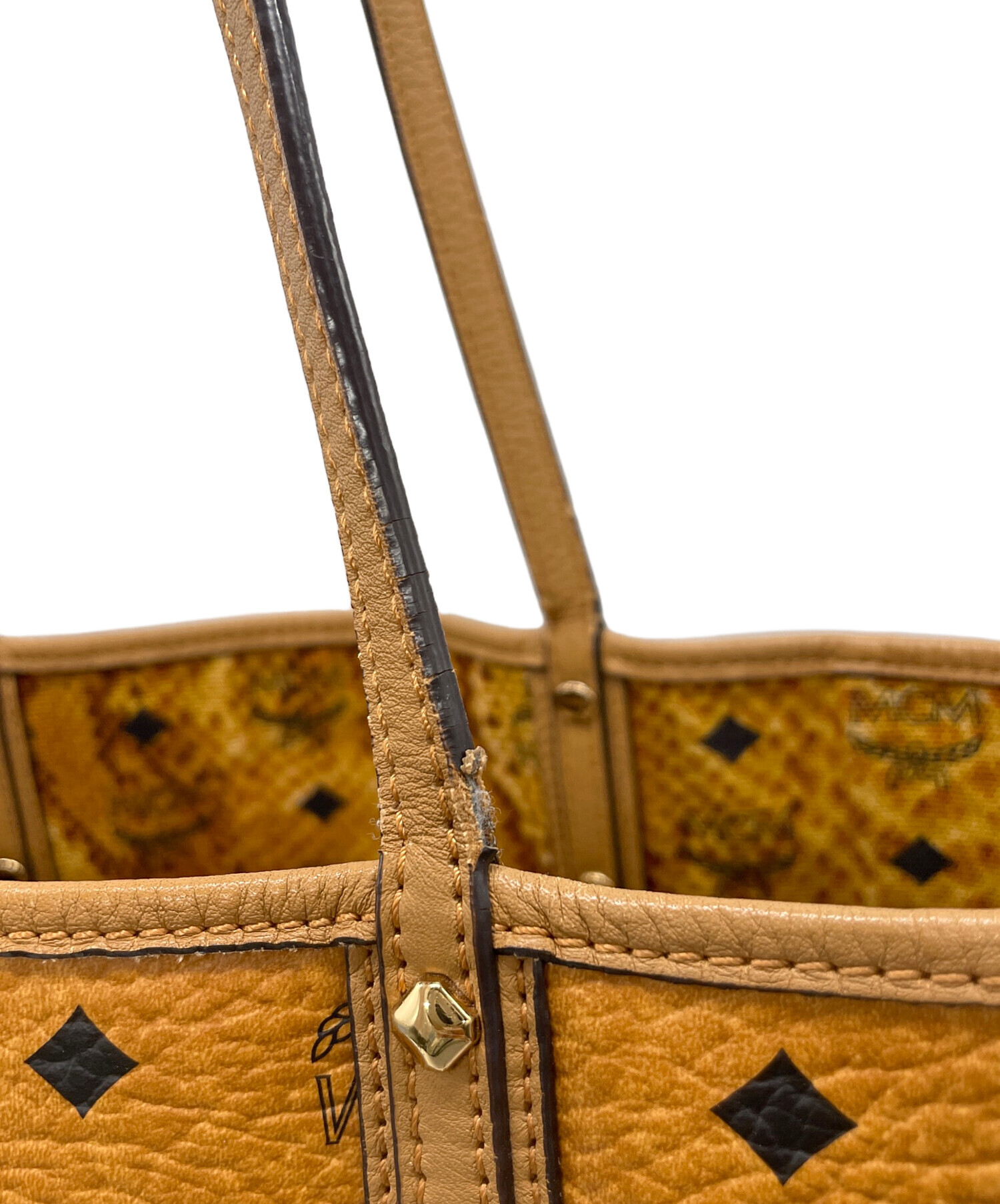 中古・古着通販】MCM (エムシーエム) トートバッグ ベージュ｜ブランド 