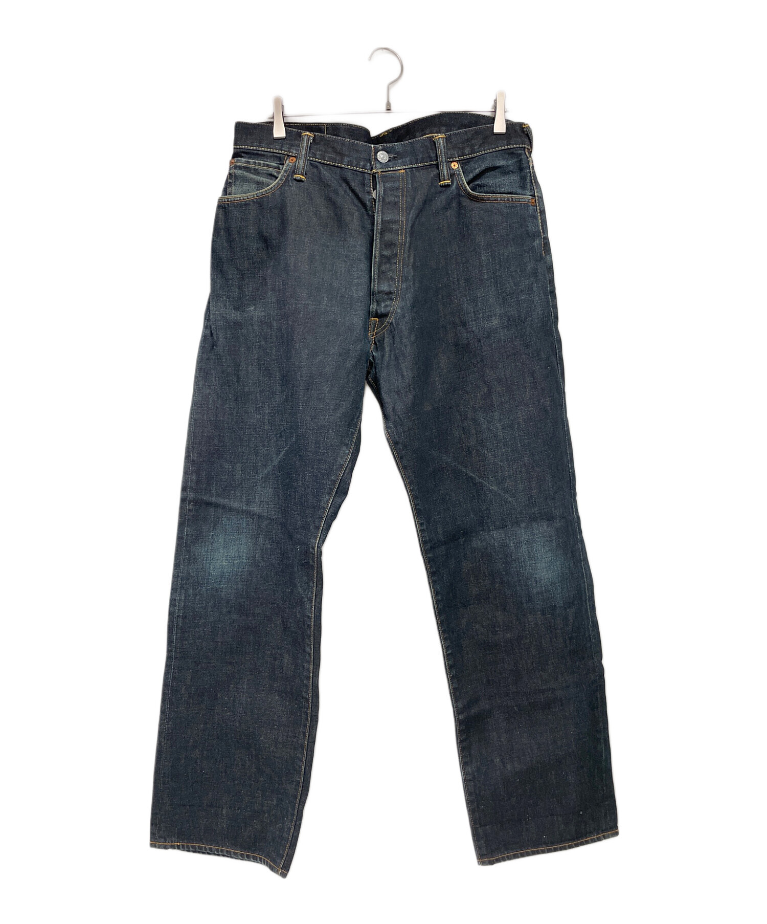 EVISU デニムジーンズ カモメペイント 濃紺 中古・古着通販】EVISU (エヴィス) カモメ ペイント デニムパンツ