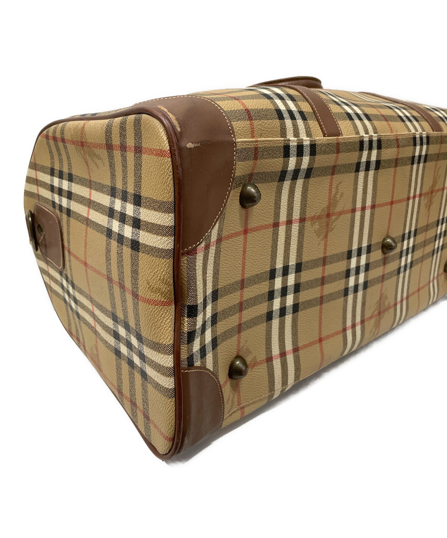 Burberryボストンバッグ ブラウン 中古・古着通販】Burberry's (バーバリー) ボストンバッグ ブラウン