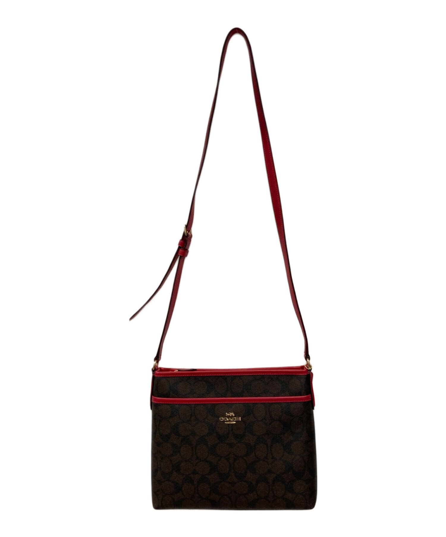 未使用に近い！コーチ　coach  ショルダーバッグ　ブラウン 中古・古着通販】COACH (コーチ) ショルダーバッグ ベージュ×ブラウン