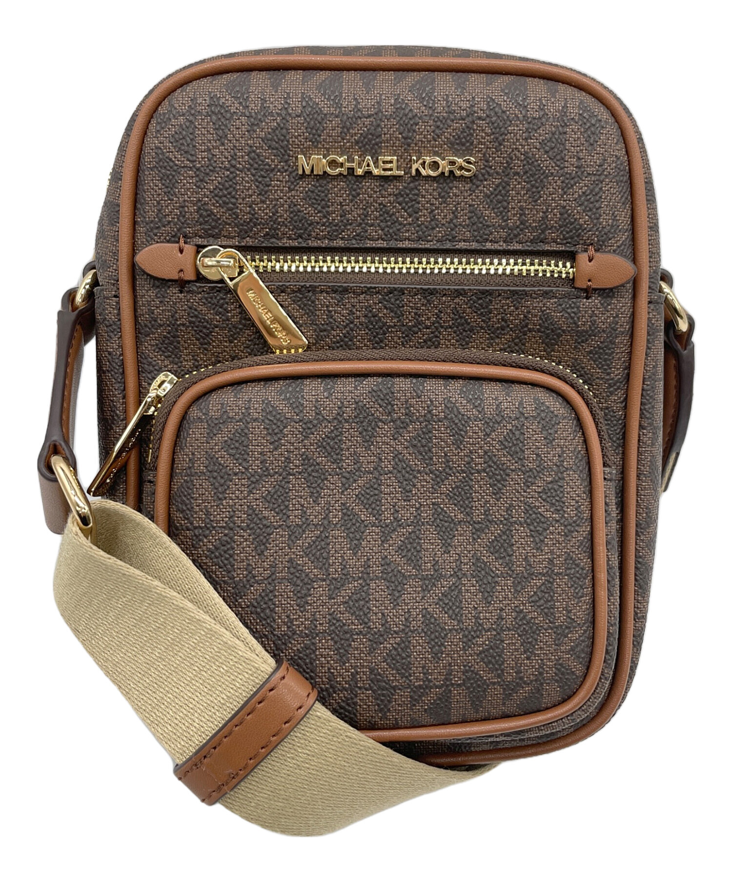 Michael Kors マイケルコース MKシグネチャー ショルダーバッグ レザー コーテッドキャンバス レディース [中古] 中古・古着通販】MICHAEL KORS (マイケル・コース) ショルダーバッグ