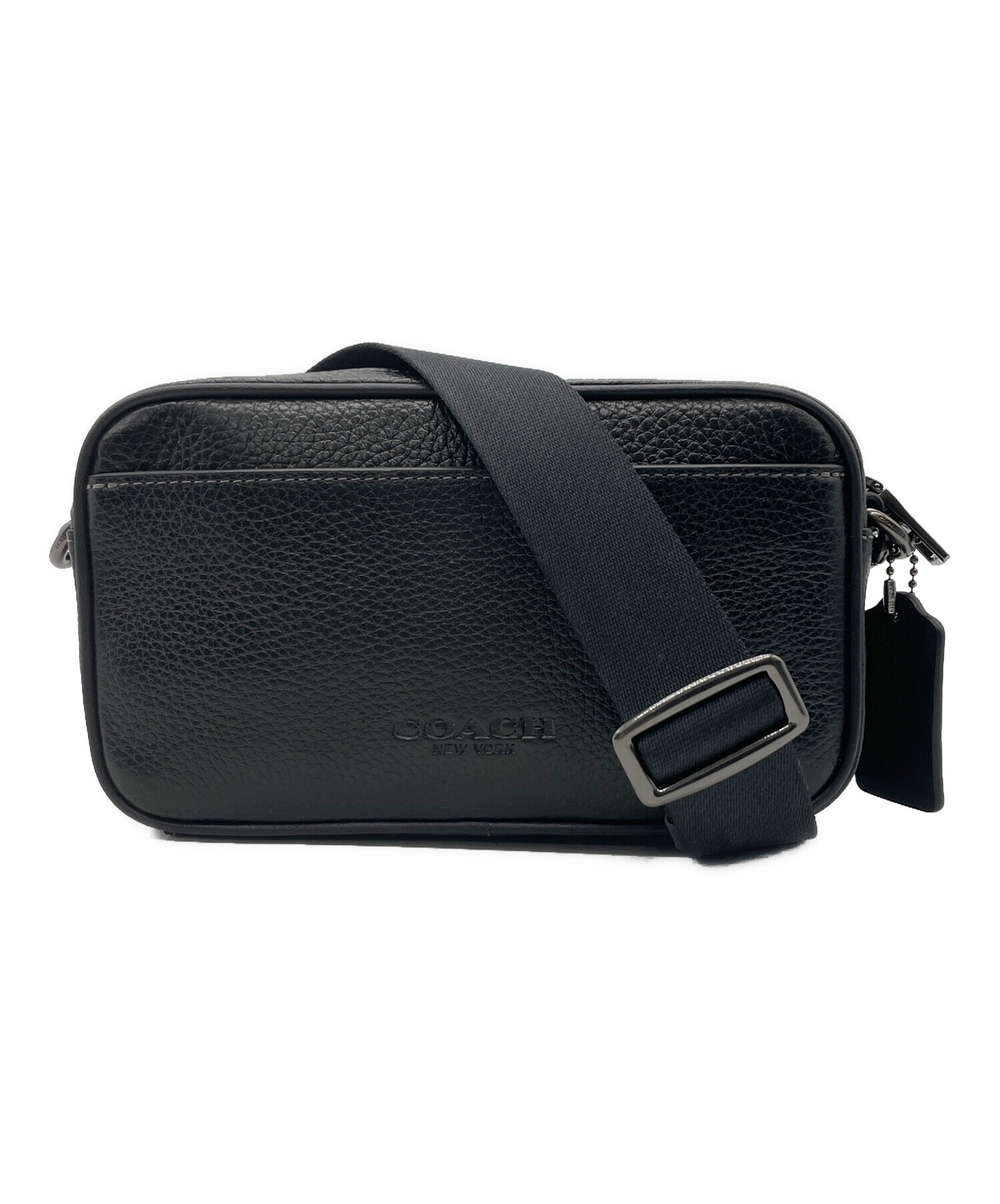 COACH コーチ ショルダーバッグ - グレーx黒(総柄) 【古着】【中古】 中古・古着通販】COACH (コーチ) ショルダーバッグ グレー｜ブランド