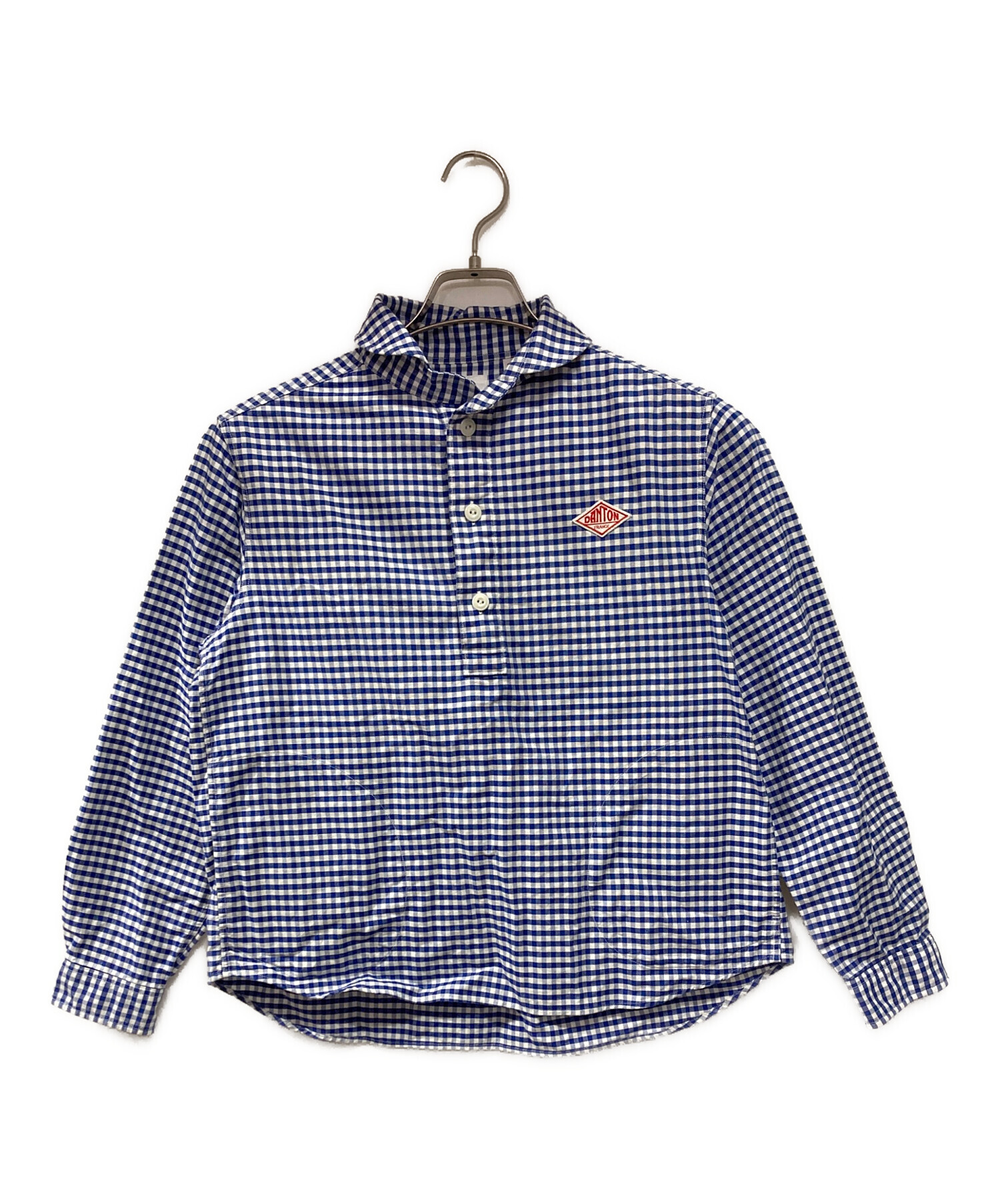 週末値下げ!!［新品未着用］DANTON プルオーバーシャツ ブルー 40 中古・古着通販】DANTON (ダントン) 丸襟ポケット付きプルオーバー