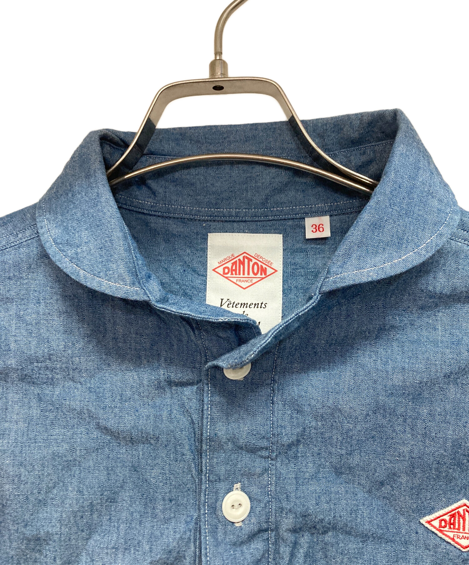 中古・古着通販】DANTON (ダントン) 長袖シャツ ブルー サイズ:M