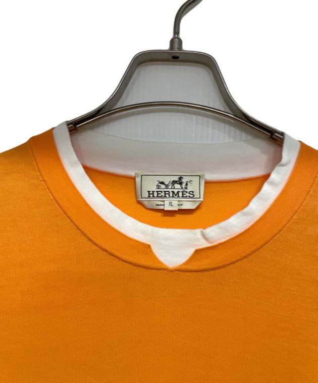 中古・古着通販】HERMES (エルメス) 半袖カットソー オレンジ サイズ
