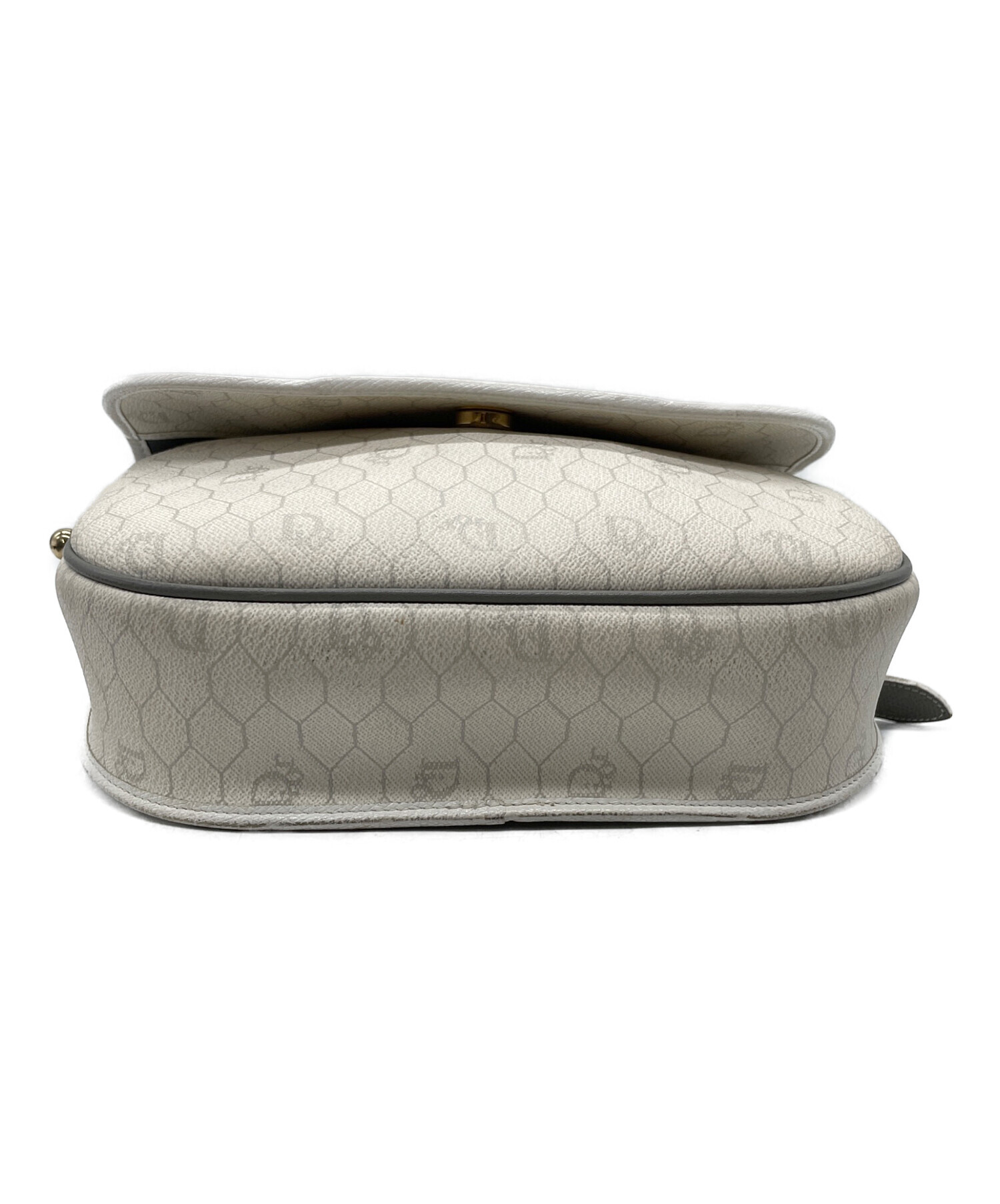 Christian Dior ハニカム柄 ショルダーバッグ　ホワイト 中古・古着通販】Christian Dior (クリスチャン ディオール) ハニカム