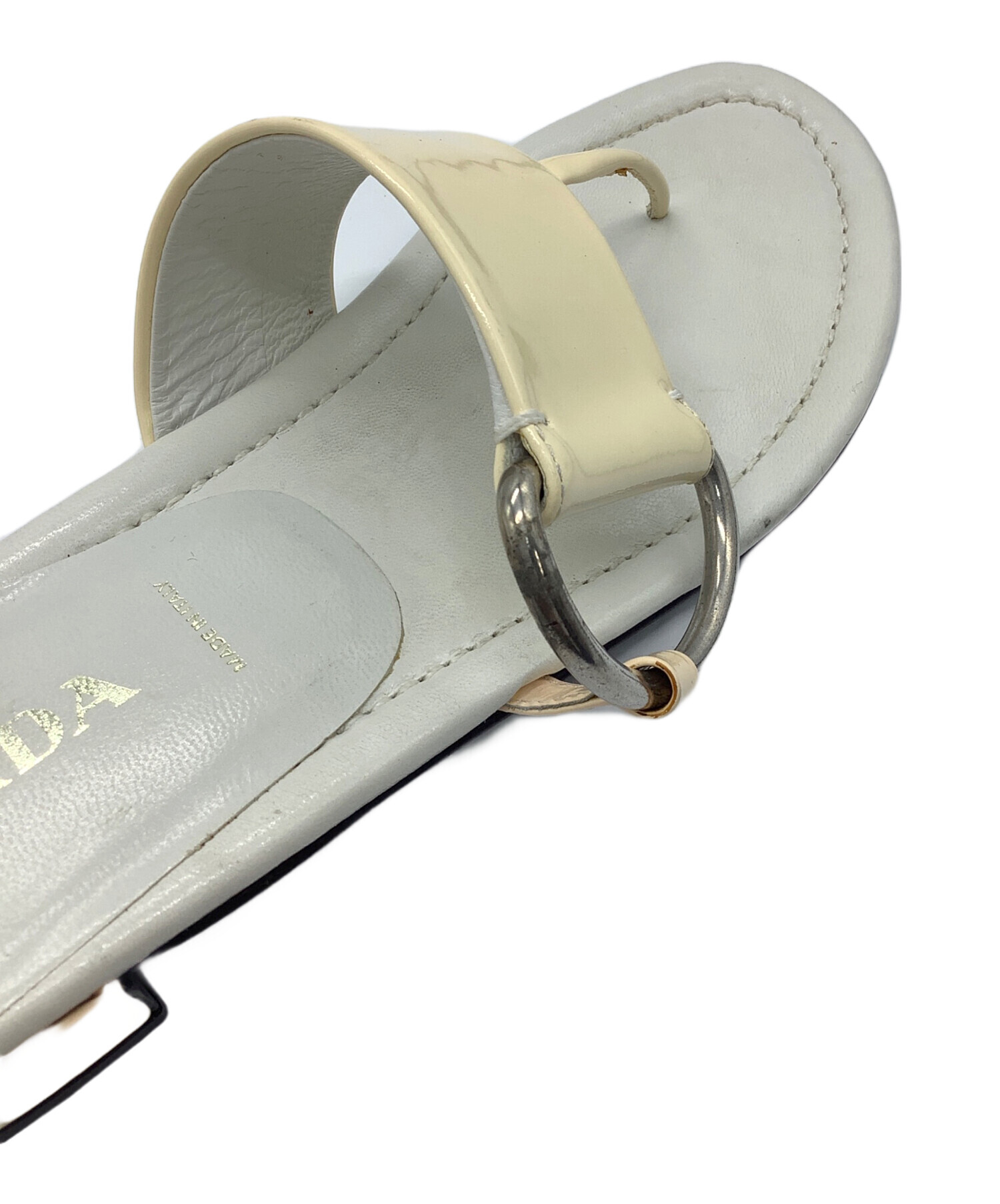 中古・古着通販】PRADA (プラダ) サンダル ホワイト サイズ:36