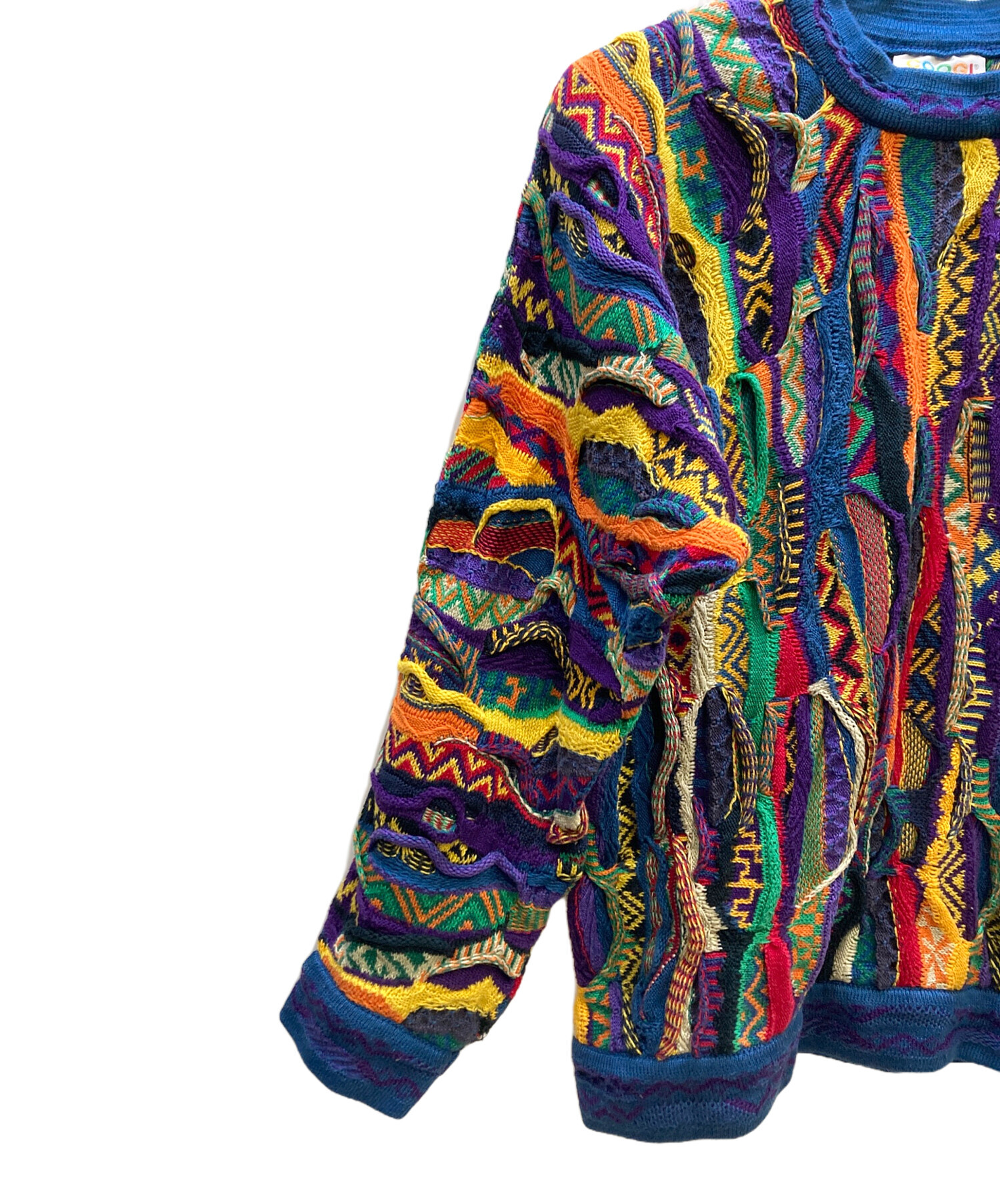 中古・古着通販】COOGI (クージー) 3Dニット ブルー サイズ:SS