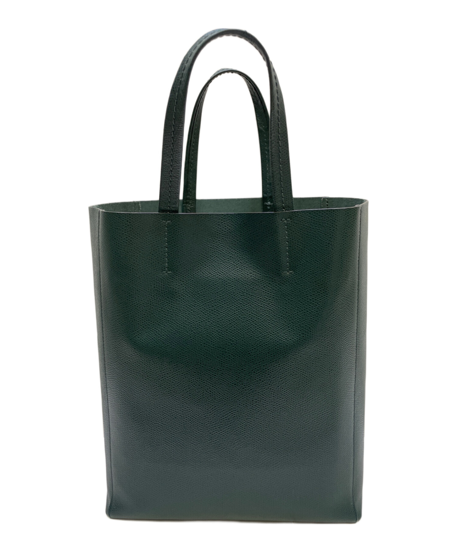 CELINE セリーヌ トラペーズ　ネイビー/グリーン　中古品 中古・古着通販】CELINE (セリーヌ) バーティカルカバスモール ダーク
