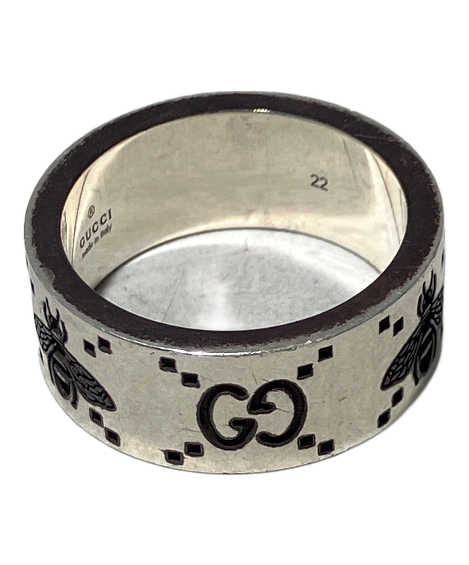 中古・古着通販】GUCCI (グッチ) GG＆ビー リング SILVER925 サイズ:22