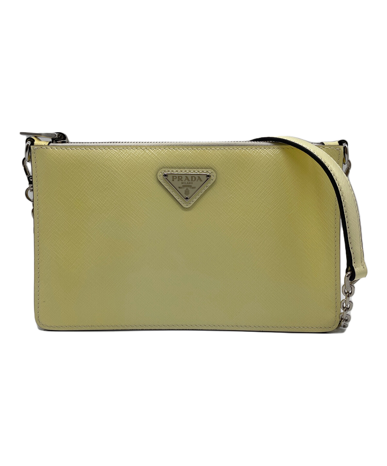 中古・古着通販】PRADA (プラダ) チェーンショルダーバッグ イエロー