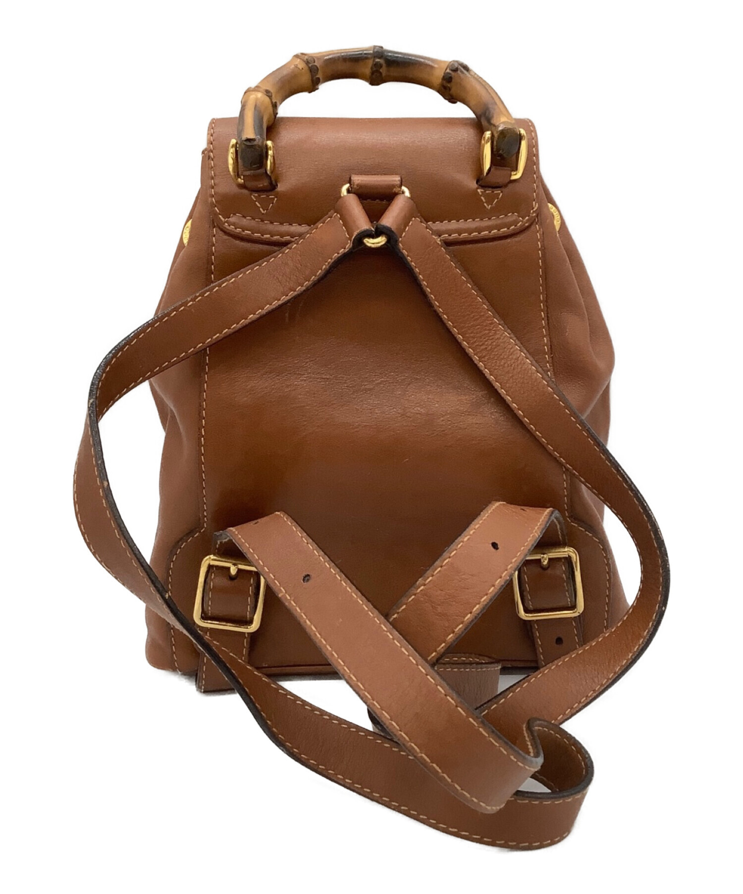 中古・古着通販】GUCCI (グッチ) バンブーミニリュック ブラウン