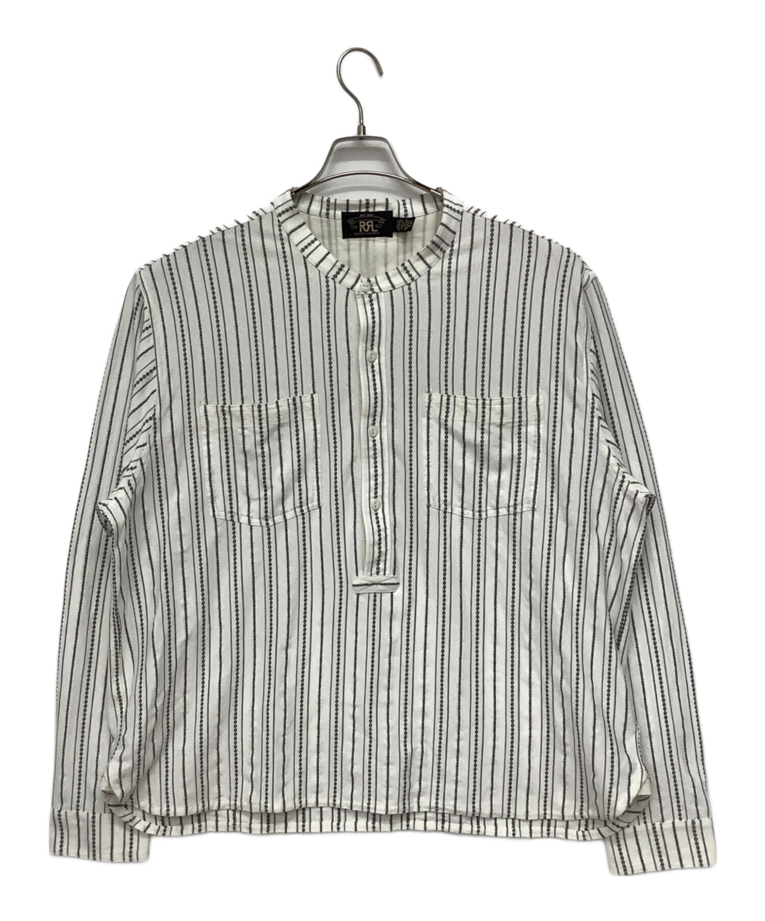 希少 RRL LIMITED EDITION リペア ダメージ ストライプシャツ 希少 RRL LIMITED EDITION リペア ダメージ ストライプシャツ ダブル