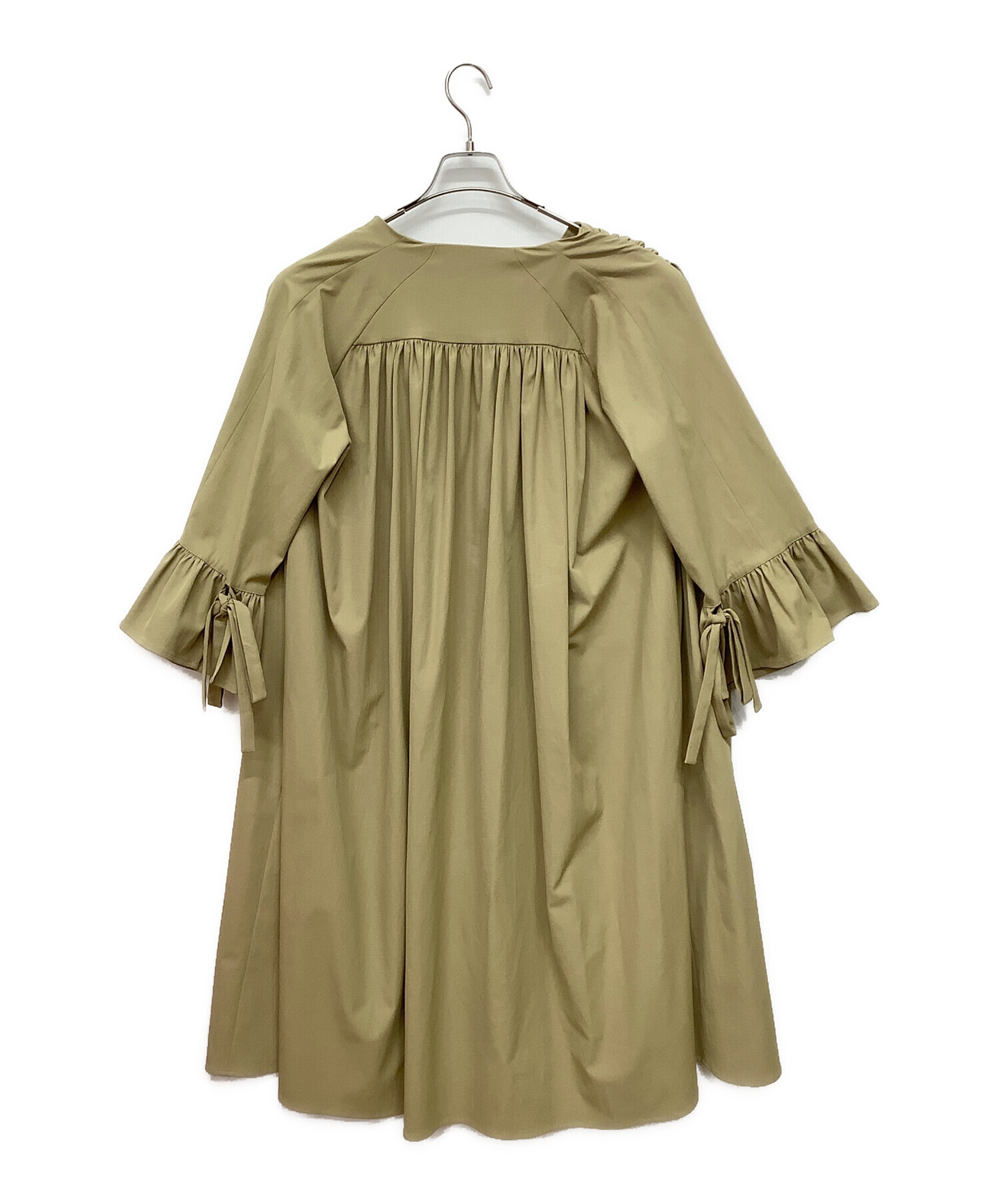 中古・古着通販】ELIN (エリン) Dry twill flared slv dress イエロー 