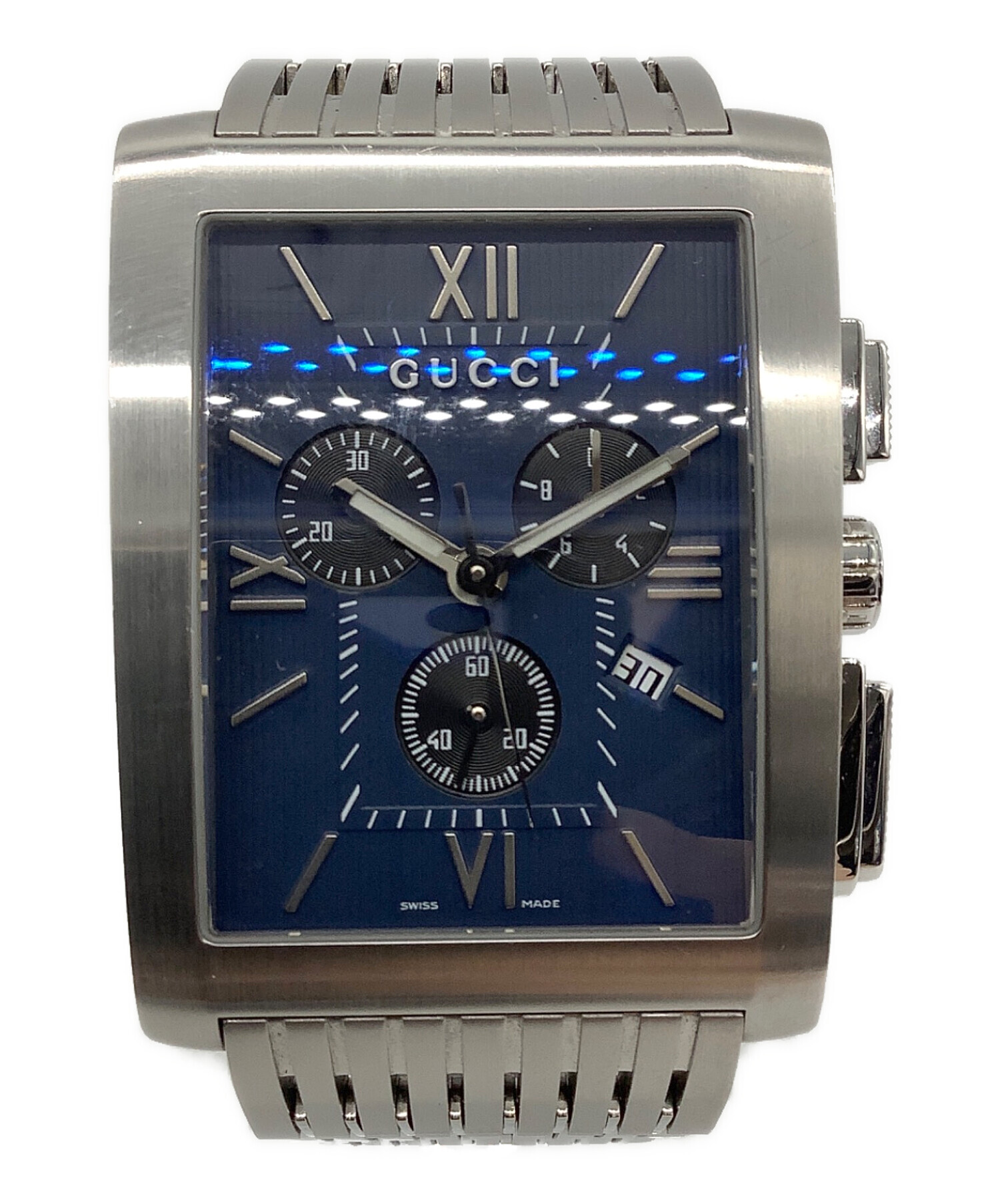 中古・古着通販】GUCCI (グッチ) クロノグラフ Gメトロ ネイビー