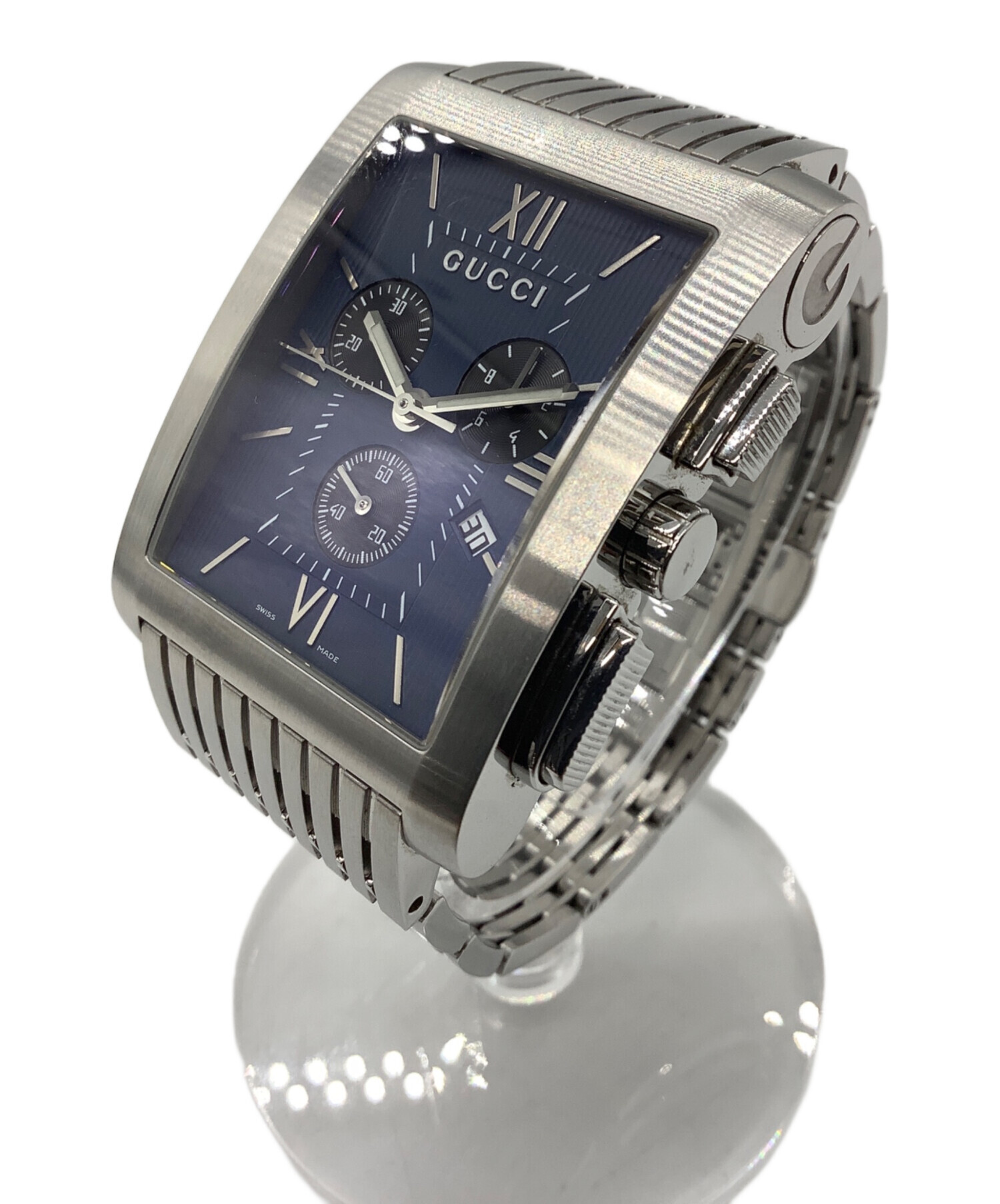 中古・古着通販】GUCCI (グッチ) クロノグラフ Gメトロ ネイビー