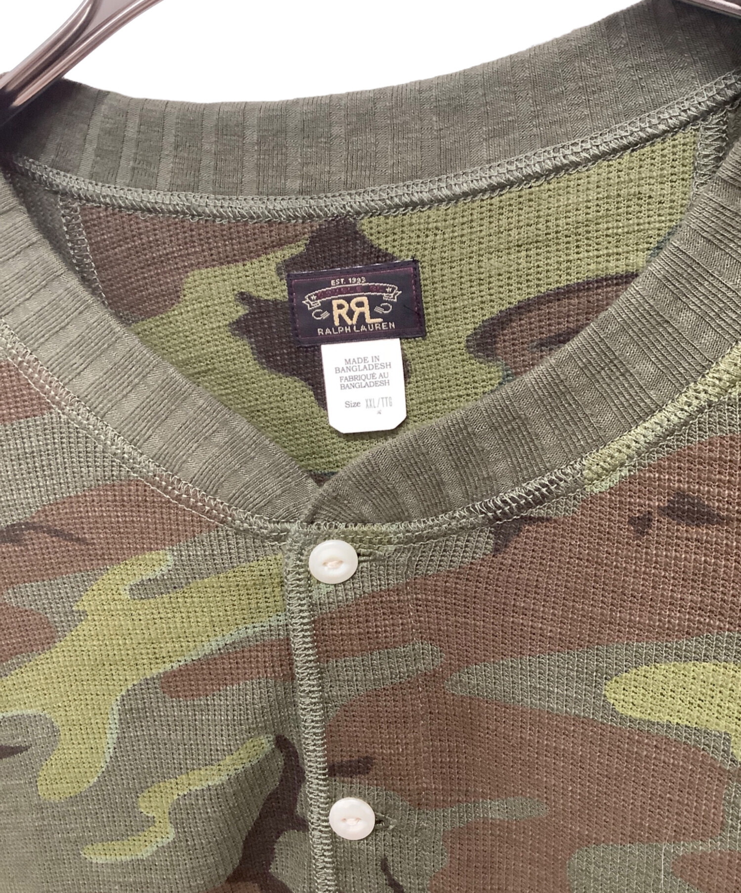 中古・古着通販】RRL (ダブルアールエル) ワッフルニット ヘンリー